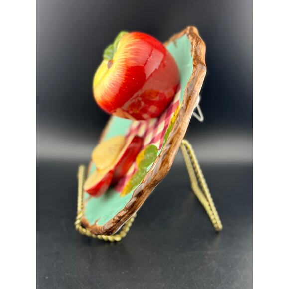 Vintage Baum Bros. Decorative 3D Apple Plate - Picture 6 of 7